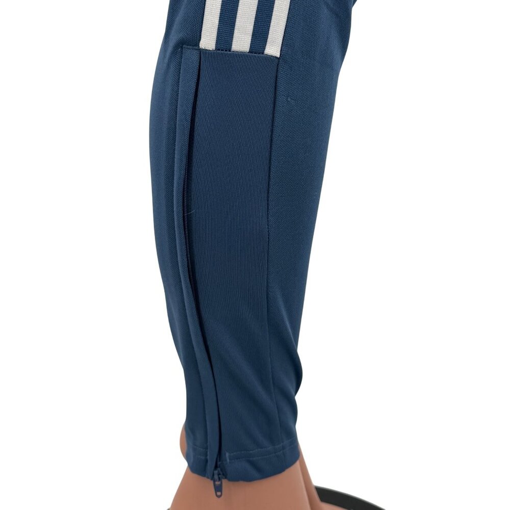 NWOT Adidas Blue Stripe Cargo Pocket Zip Ankle Jogger Pants | Athleisure Utility - Picture 13 of 16